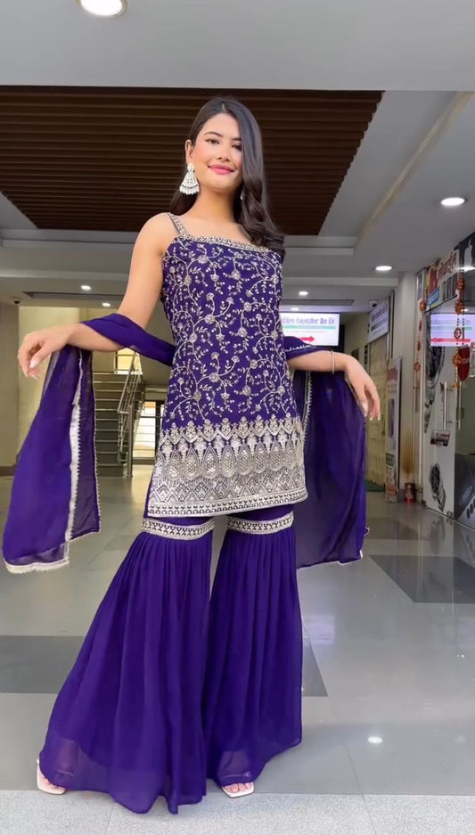 Party-Wear Designer Sharara Suit