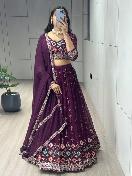 Festival Special Gorgette Embroider Lehenga Choli