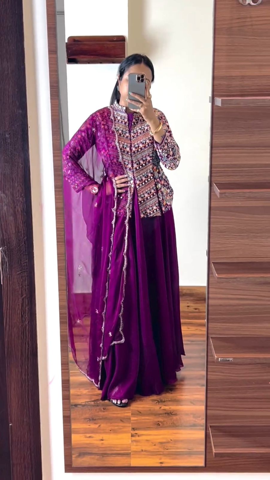 Most Trendy Party Wear Designer Sharara Suit With Dupatta